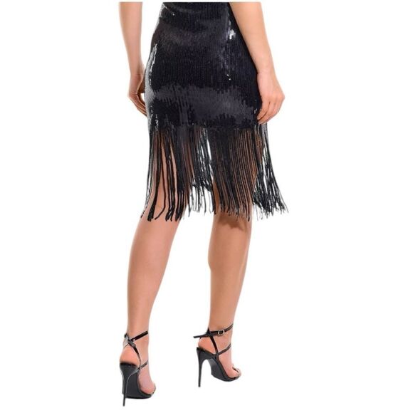 SETA Black Diamond Fringe Skirt Size M - Picture 7 of 8